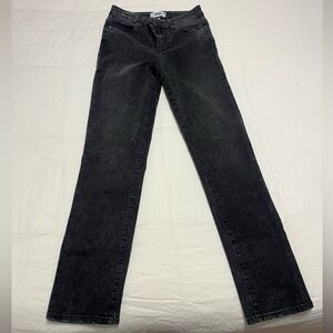 PAIGE Hoxton Slim Straight Leg Jeans - distressed black